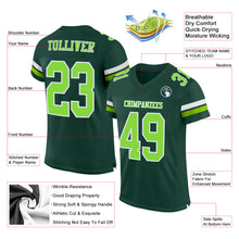 Load image into Gallery viewer, Custom Green Neon Green-White Mesh Authentic Football Jersey