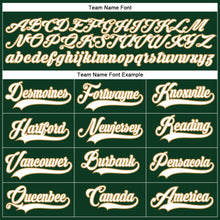 Load image into Gallery viewer, Custom Green White-Old Gold Hockey Lace Neck Jersey