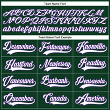 Load image into Gallery viewer, Custom Green White-Purple Hockey Lace Neck Jersey