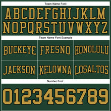 Load image into Gallery viewer, Custom Stitched Green Old Gold-Black Football Pullover Sweatshirt Hoodie
