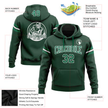 Load image into Gallery viewer, Custom Stitched Green Kelly Green-White Football Pullover Sweatshirt Hoodie
