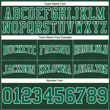 Load image into Gallery viewer, Custom Stitched Green Kelly Green-White Football Pullover Sweatshirt Hoodie