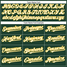 Load image into Gallery viewer, Custom Green White-Gold Authentic Baseball Jersey