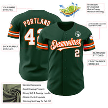 Load image into Gallery viewer, Custom Green White-Orange Authentic Baseball Jersey