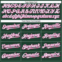 Load image into Gallery viewer, Custom Green White-Pink Authentic Baseball Jersey