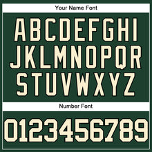 Load image into Gallery viewer, Custom Green Cream-Black Authentic Baseball Jersey