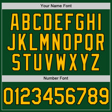 Load image into Gallery viewer, Custom Green Gold-Black Authentic Throwback Baseball Jersey