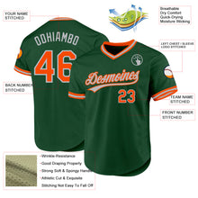 Load image into Gallery viewer, Custom Green Orange-Gray Authentic Throwback Baseball Jersey