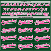 Load image into Gallery viewer, Custom Green Pink-White Authentic Throwback Baseball Jersey