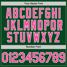 Load image into Gallery viewer, Custom Green Pink-White Authentic Throwback Baseball Jersey