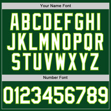 Load image into Gallery viewer, Custom Green White-Neon Green Authentic Throwback Baseball Jersey