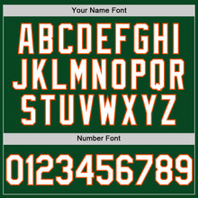 Load image into Gallery viewer, Custom Green White-Orange Authentic Throwback Baseball Jersey