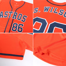 Load image into Gallery viewer, Custom Orange Navy-White Baseball Jersey