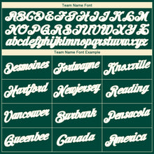 Load image into Gallery viewer, Custom Hunter Green White-Cream Authentic Throwback Basketball Jersey