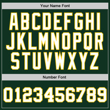 Load image into Gallery viewer, Custom Hunter Green White-Gold Authentic Throwback Basketball Jersey