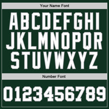 Load image into Gallery viewer, Custom Hunter Green White-Gray Authentic Throwback Basketball Jersey