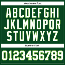 Load image into Gallery viewer, Custom Hunter Green White-Neon Green Authentic Throwback Basketball Jersey