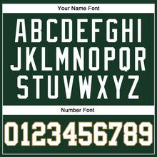 Load image into Gallery viewer, Custom Hunter Green White Old Gold-Black Authentic Throwback Basketball Jersey