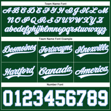 Load image into Gallery viewer, Custom Hunter Green White-Light Blue Authentic Throwback Basketball Shorts