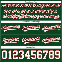 Load image into Gallery viewer, Custom Hunter Green White-Red Authentic Basketball Shorts