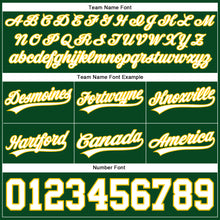 Load image into Gallery viewer, Custom Hunter Green White-Yellow Authentic Basketball Shorts