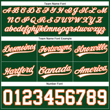 Load image into Gallery viewer, Custom Hunter Green White-Orange Authentic Basketball Shorts