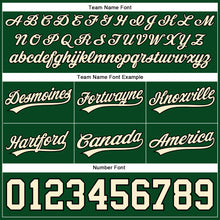 Load image into Gallery viewer, Custom Hunter Green Cream-Black Authentic Basketball Shorts