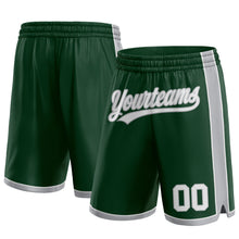 Load image into Gallery viewer, Custom Hunter Green White-Gray Authentic Basketball Shorts
