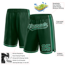 Load image into Gallery viewer, Custom Hunter Green Kelly Green-White Authentic Basketball Shorts