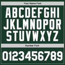 Load image into Gallery viewer, Custom Hunter Green White-Gray Authentic Throwback Basketball Jersey