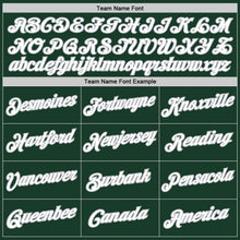 Load image into Gallery viewer, Custom Hunter Green White-Gray Authentic Throwback Basketball Jersey