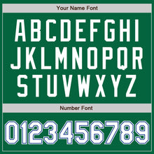 Load image into Gallery viewer, Custom Kelly Green White-Royal Bomber Full-Snap Varsity Letterman Jacket