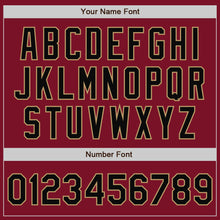 Load image into Gallery viewer, Custom Crimson Black-Old Gold Bomber Full-Snap Varsity Letterman Jacket