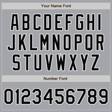 Load image into Gallery viewer, Custom Gray Black-White Bomber Full-Snap Varsity Letterman Jacket