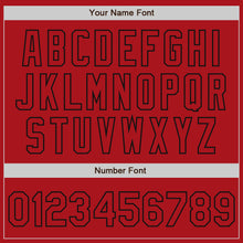 Load image into Gallery viewer, Custom Red Red-Black Bomber Full-Snap Varsity Letterman Two Tone Jacket