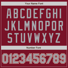 Load image into Gallery viewer, Custom Crimson Gray-Cream Bomber Full-Snap Varsity Letterman Two Tone Jacket