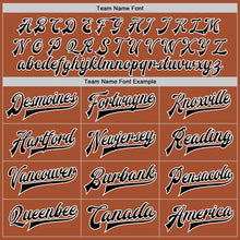 Load image into Gallery viewer, Custom Texas Orange Black-White Bomber Full-Snap Varsity Letterman Jacket