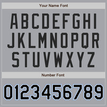 Load image into Gallery viewer, Custom Gray Black-Light Blue Bomber Full-Snap Varsity Letterman Jacket