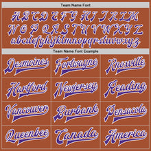 Load image into Gallery viewer, Custom Texas Orange Purple-White Bomber Full-Snap Varsity Letterman Jacket