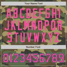 Load image into Gallery viewer, Custom Camo Pink Black-Light Blue Bomber Full-Snap Varsity Letterman Salute To Service Jacket