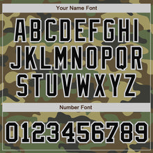 Load image into Gallery viewer, Custom Camo Black-Gray Bomber Full-Snap Varsity Letterman Salute To Service Jacket