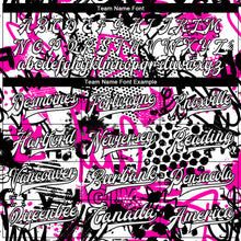 Load image into Gallery viewer, Custom Graffiti Pattern White-Black Scratch 3D Bomber Full-Snap Varsity Letterman Jacket