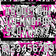 Load image into Gallery viewer, Custom Graffiti Pattern White-Black Scratch 3D Bomber Full-Snap Varsity Letterman Jacket