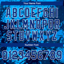 Load image into Gallery viewer, Custom Tie Dye Royal-White Rainbow 3D Bomber Full-Snap Varsity Letterman Jacket