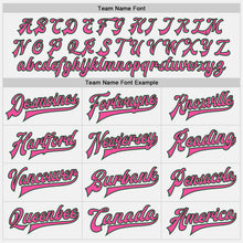 Load image into Gallery viewer, Custom White Pink-Green Bomber Full-Snap Varsity Letterman Two Tone Jacket