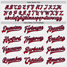 Load image into Gallery viewer, Custom White Navy-Red Bomber Full-Snap Varsity Letterman Two Tone Jacket