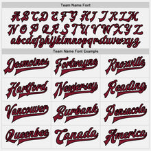 Load image into Gallery viewer, Custom White Crimson-Black Bomber Full-Snap Varsity Letterman Two Tone Jacket