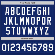 Load image into Gallery viewer, Custom Royal White Bomber Full-Snap Varsity Letterman Two Tone Jacket