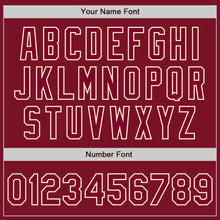 Load image into Gallery viewer, Custom Crimson Maroon-Cream Bomber Full-Snap Varsity Letterman Split Fashion Jacket