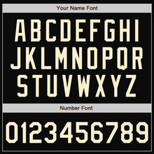 Load image into Gallery viewer, Custom Black Cream-Olive Bomber Full-Snap Varsity Letterman Split Fashion Jacket